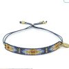 La Maison Bracelets | Boho Betty Starlight Denim Gold Beaded Friendship Bracelet - La Maison