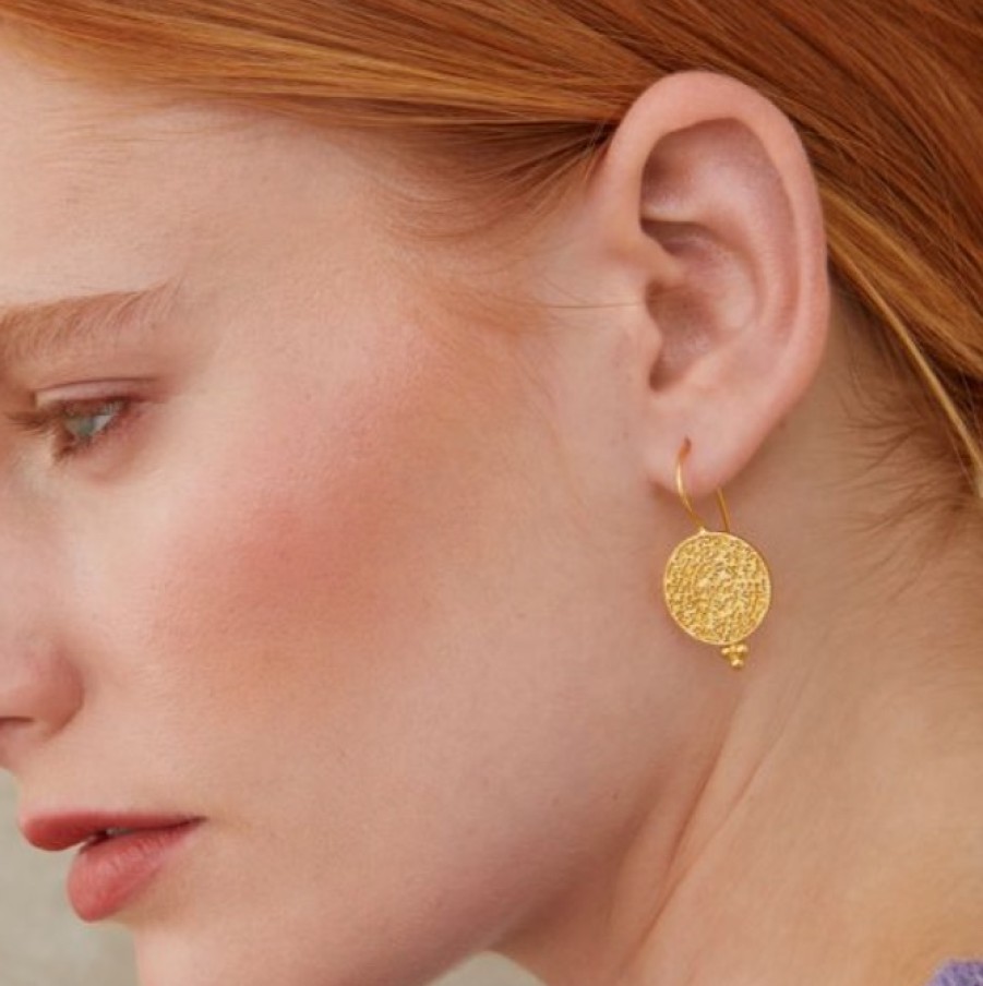 La Maison Earrings | Azuni Algir Gold Coin Earrings - La Maison