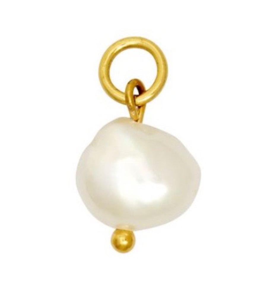 La Maison Necklaces | Aliz Pearl Charm In Or La Maison