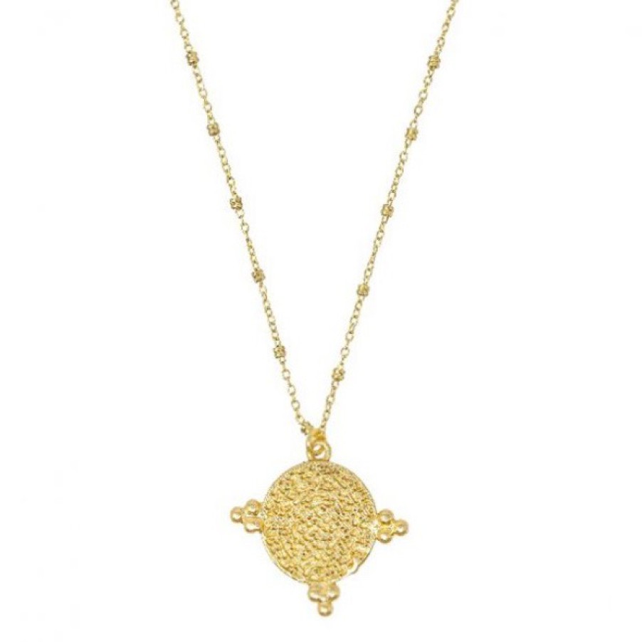 La Maison Necklaces | India Short Gold Coin Necklace - La Maison