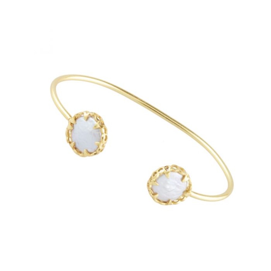 La Maison Bracelets | Petit St Vincent Pearl Bangle - La Maison