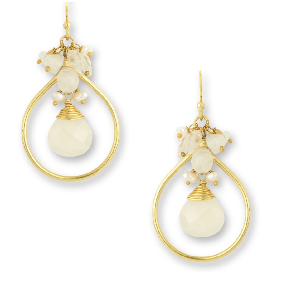 La Maison Earrings | Ashiana Robin White Earrings - La Maison