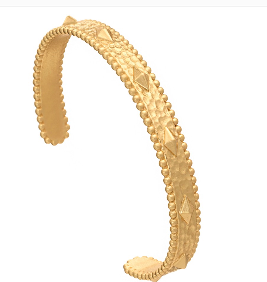 La Maison Bracelets | Azuni Fila Diamond Shape Stud Bangle - La Maison