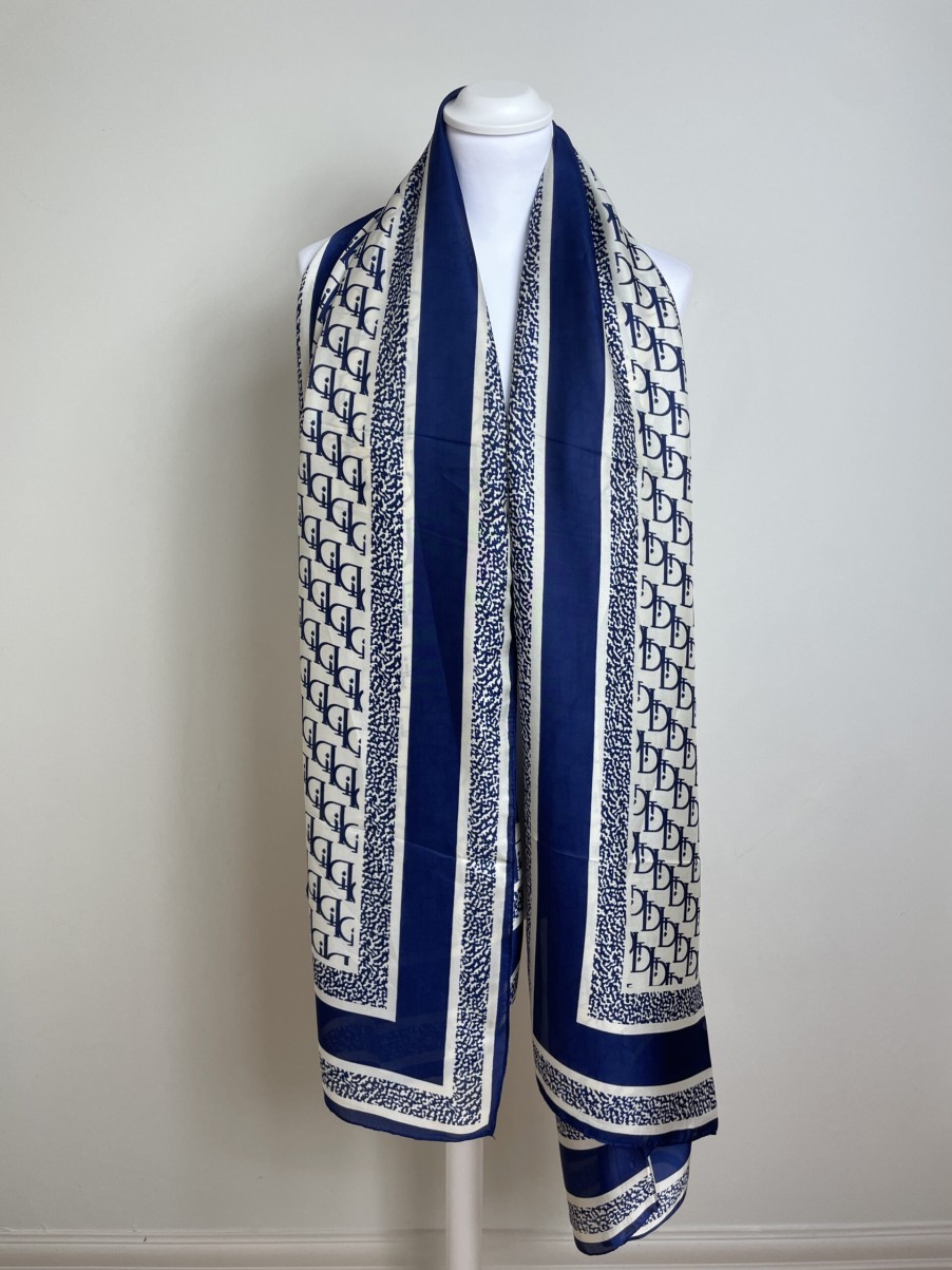 La Maison Accessories | Silk Mix Print Long Scarf - In 3 Colours - La Maison