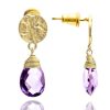 La Maison Earrings | Azuni Classic Drop Athena Earrings - Amethyst - La Maison