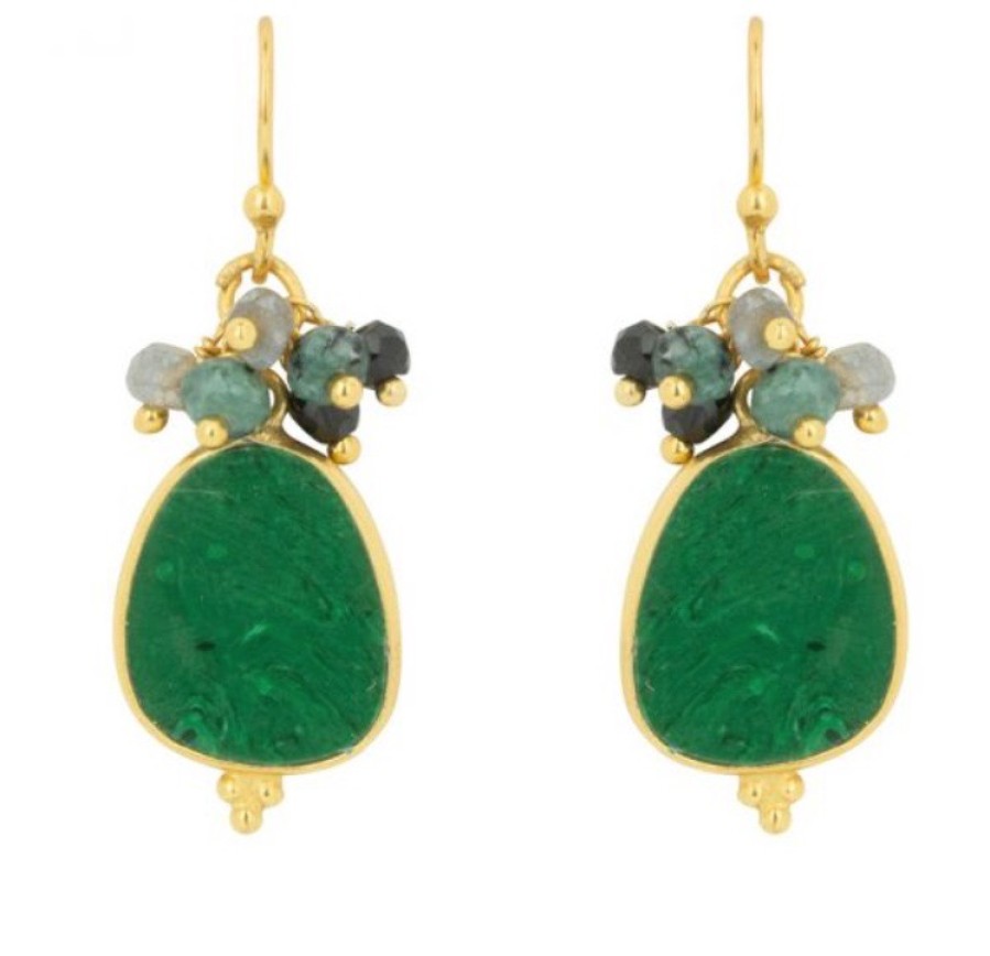 La Maison Earrings | Willow Earrings Green - La Maison