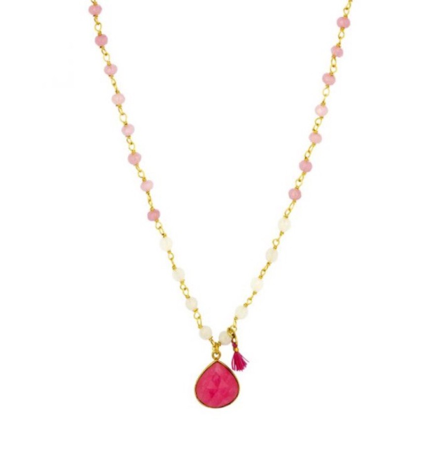 La Maison Necklaces | Pink Portia Necklace - La Maison