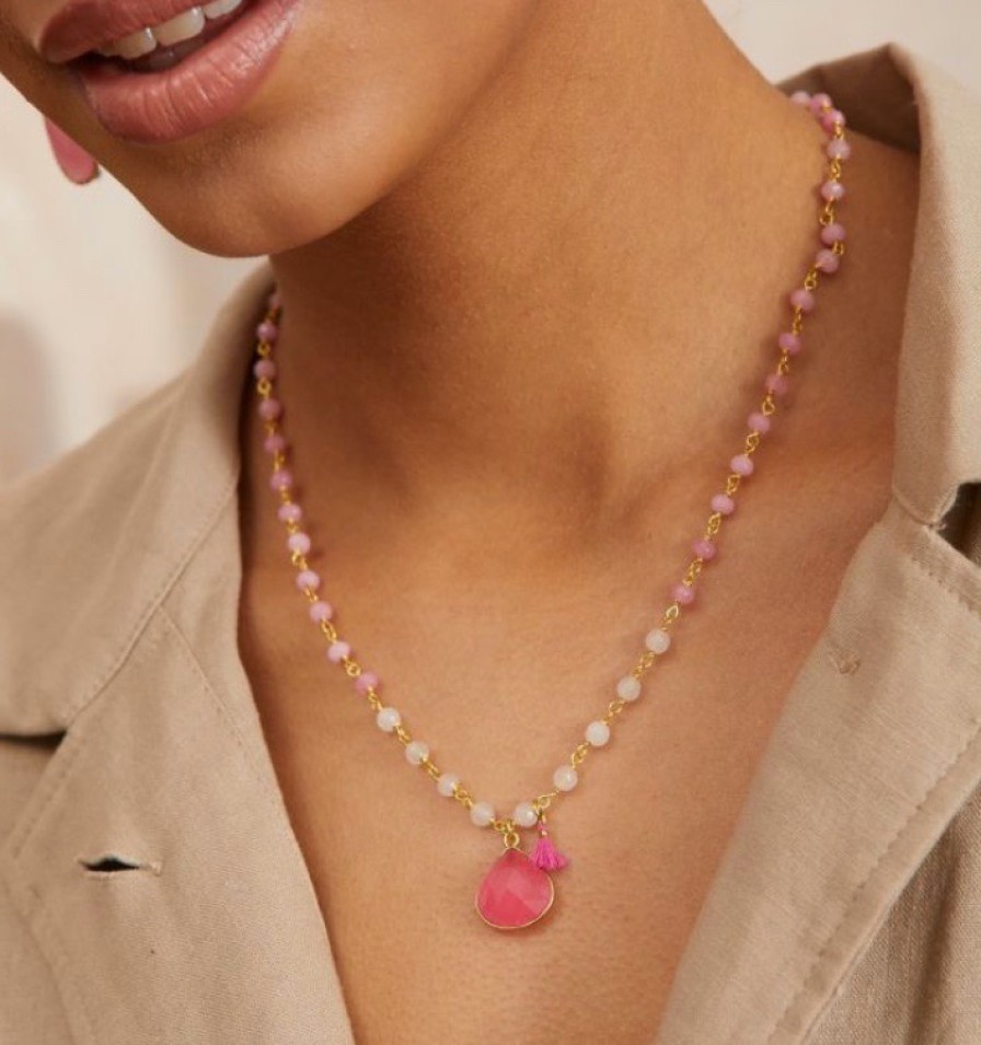 La Maison Necklaces | Pink Portia Necklace - La Maison