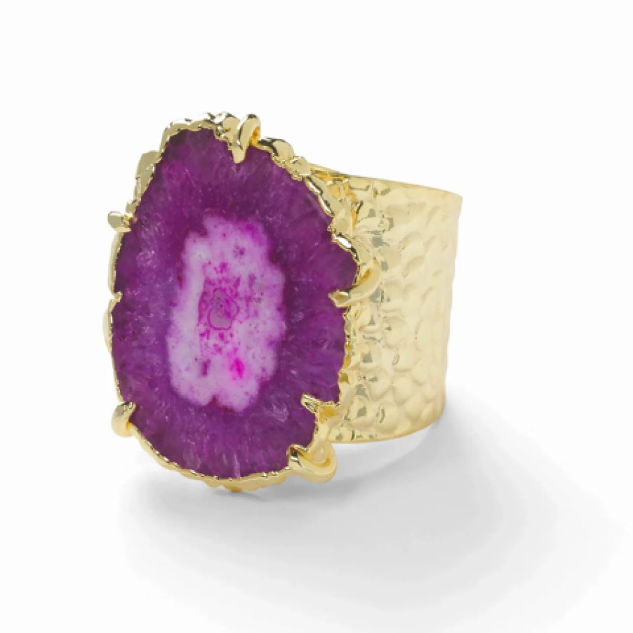 La Maison Rings | Magenta Solar Power Statement Ring - La Maison