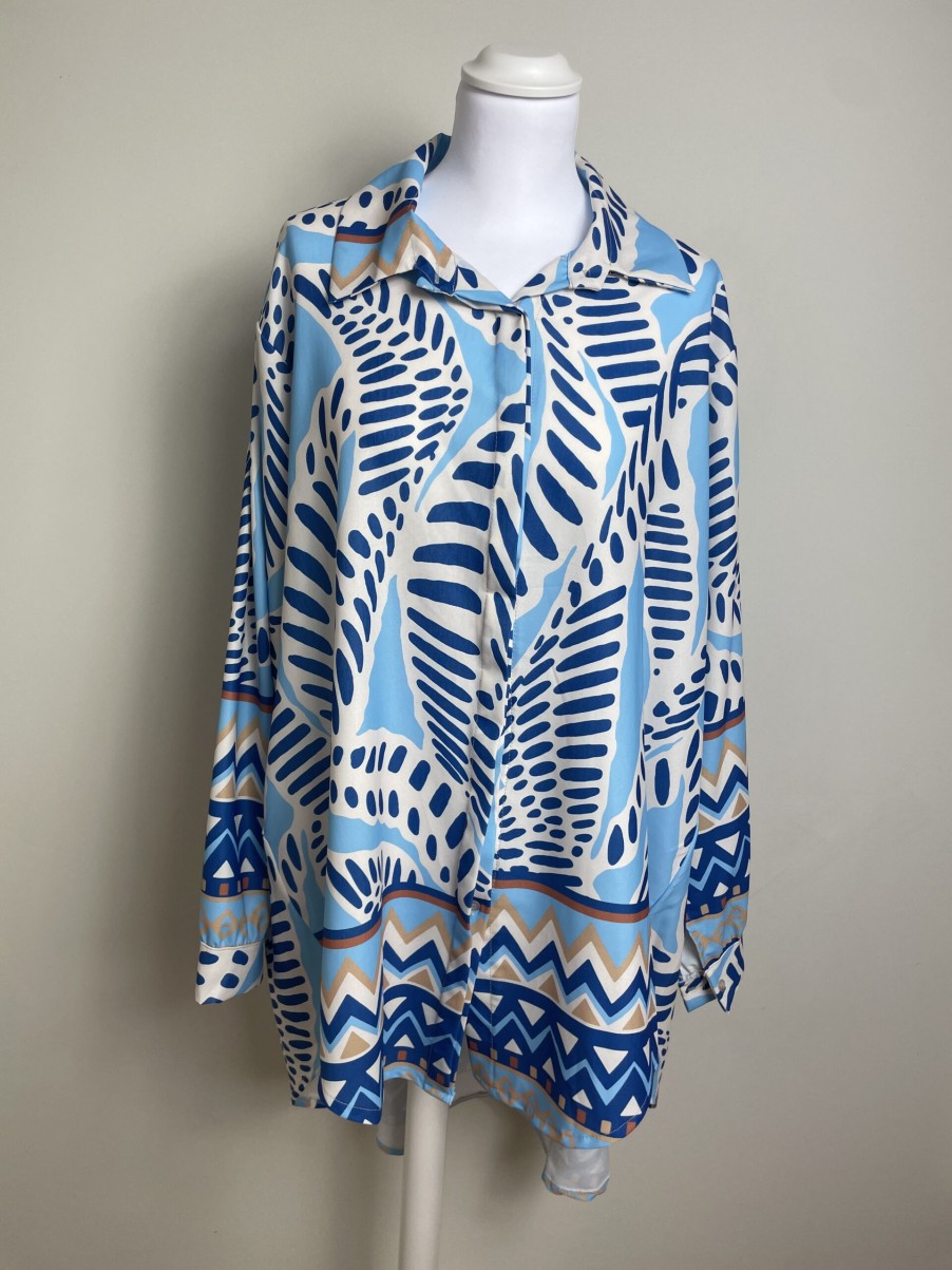 La Maison Blouses And Tops | Blue Print Oversized Shirt (Trousers To Match Available) - La Maison