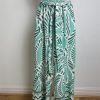 La Maison Trousers | Green Print Wide Leg Trousers - La Maison