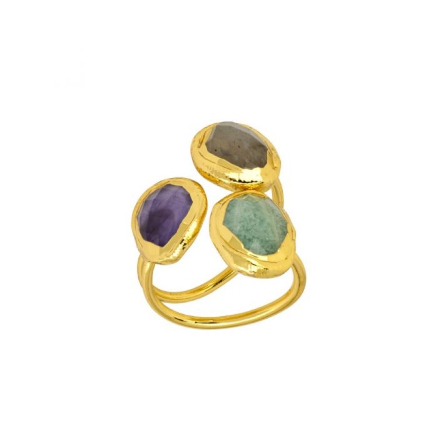 La Maison Rings | Amelie Ring Green, Grey, Purple - La Maison