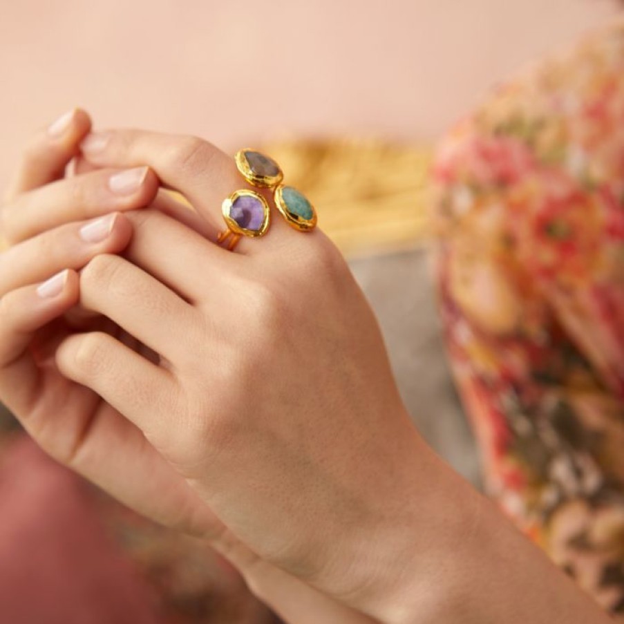 La Maison Rings | Amelie Ring Green, Grey, Purple - La Maison