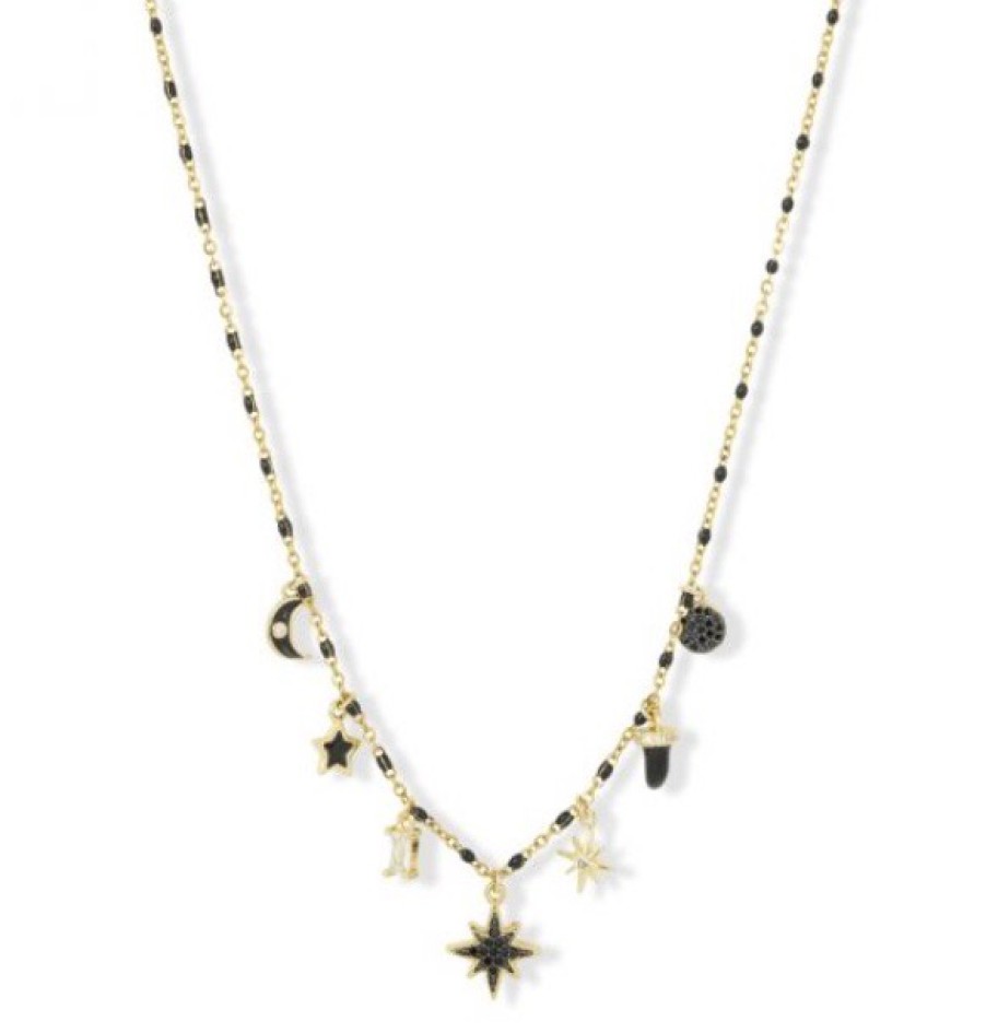 La Maison Necklaces | Ella Charm Necklace Black - La Maison