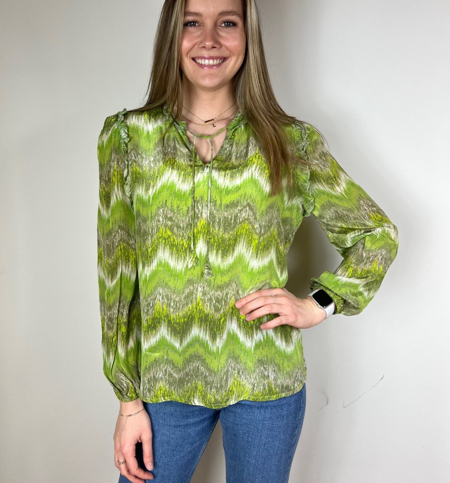 La Maison Blouses And Tops | Charlotte Sparre Noemi Green Blouse - La Maison