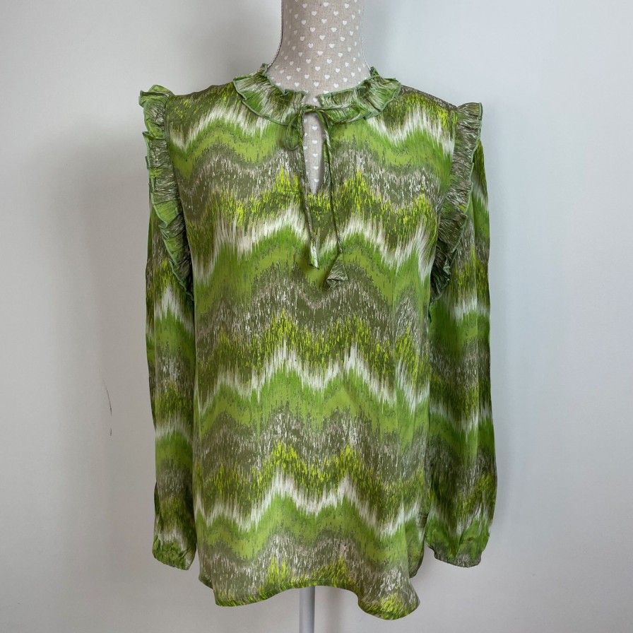 La Maison Blouses And Tops | Charlotte Sparre Noemi Green Blouse - La Maison