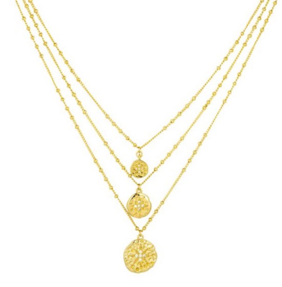 La Maison Necklaces | Roma Gold Coin Layer Necklace - La Maison