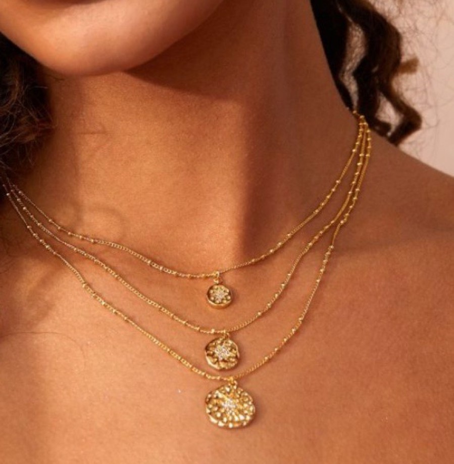 La Maison Necklaces | Roma Gold Coin Layer Necklace - La Maison