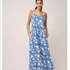 La Maison Dresses And Skirts | Dream Gulag Blue Shoulder Tie Maxi Dress - La Maison