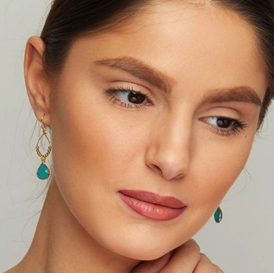 La Maison Earrings | Bay Reef Earrings Aqua Chalcedony - La Maison