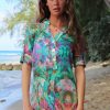 La Maison Dresses And Skirts | Sophia Alexia Liquid Rainbow Beach Shirt - La Maison