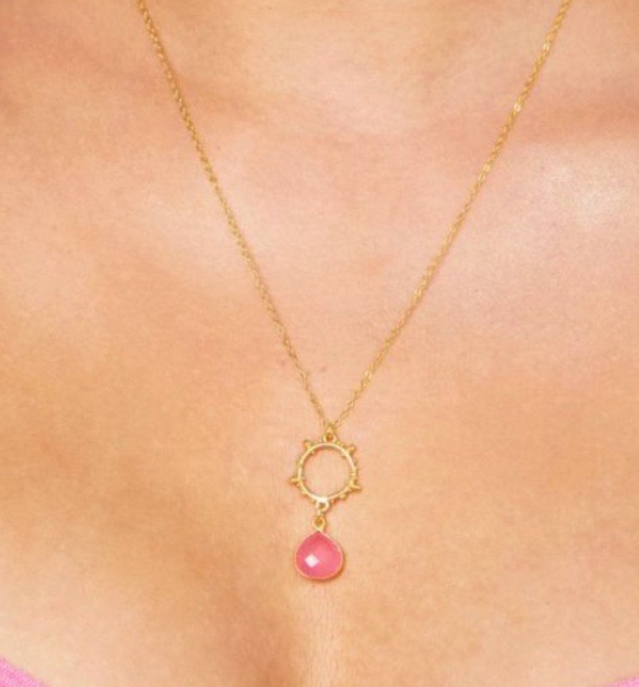 La Maison Necklaces | Allegra Necklace In Pink Jade - La Maison