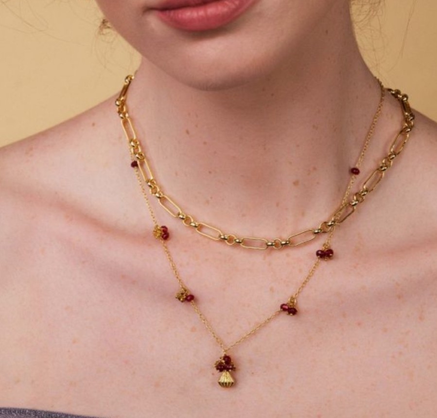 La Maison Necklaces | Ash Necklace Berry Agate - La Maison