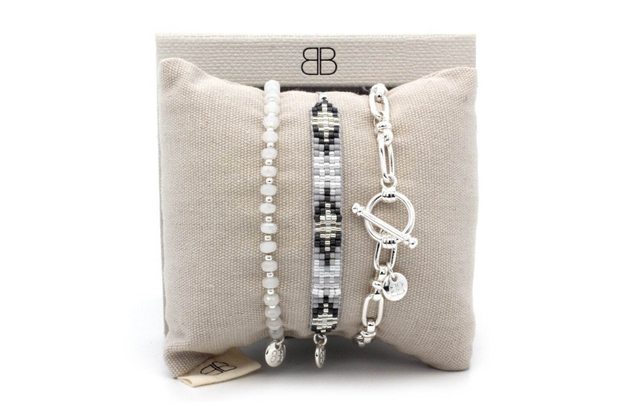 La Maison Bracelets | Boho Betty Dofida Silver T-Bar Chain Bracelet - La Maison