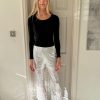 La Maison Trousers | Sequin Wide Leg Trousers - Sized - La Maison