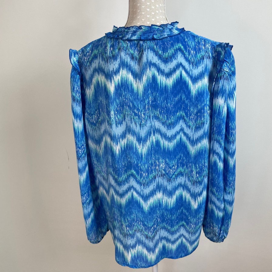 La Maison Blouses And Tops | Charlotte Sparre Noemi Blue Blouse - La Maison