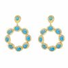 La Maison Earrings | Wanda Hoop Earrings In Turquoise - La Maison