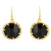 La Maison Earrings | Claw Set Gemstone Earrings Black - La Maison