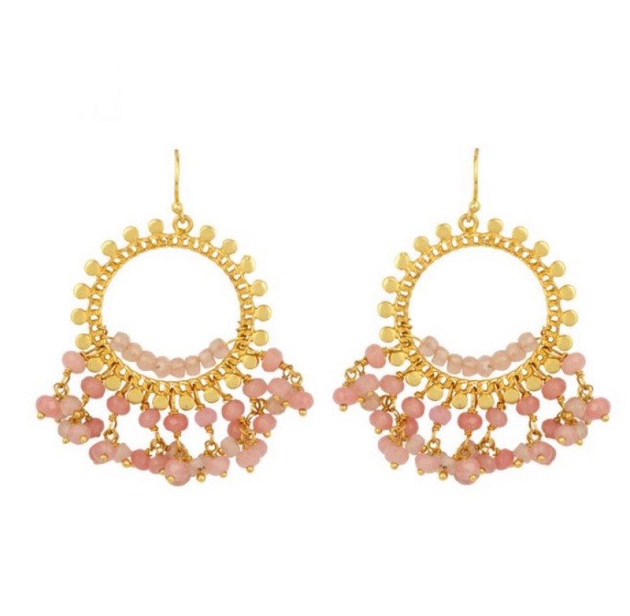 La Maison Earrings | Waverly Sunburst Earrings In Pink - La Maison