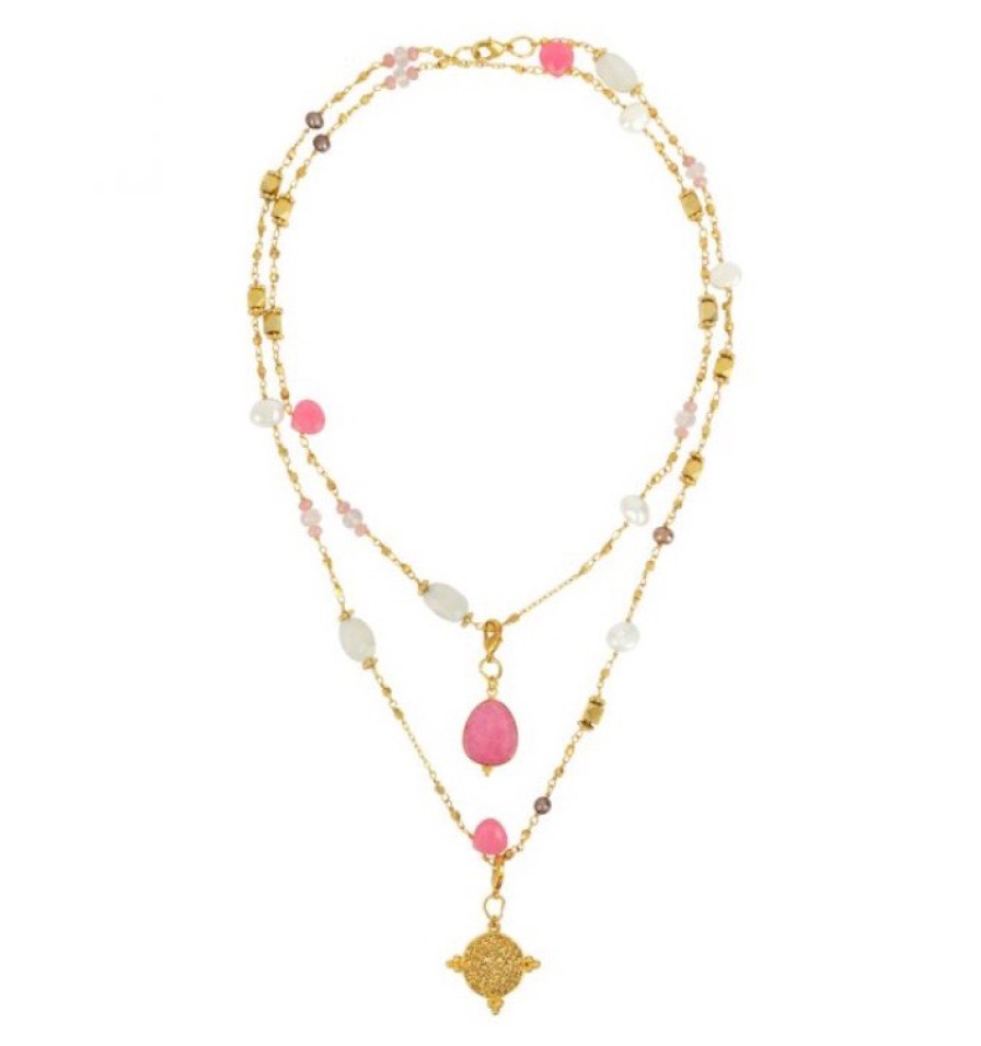 La Maison Necklaces | Fern Pink Necklace - La Maison