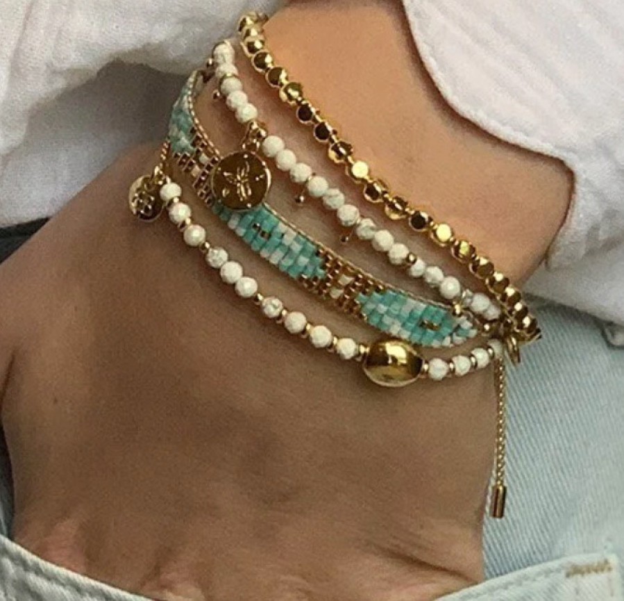 La Maison Bracelets | Boho Betty Matira Aqua Beaded Friendship Bracelet - La Maison