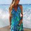 La Maison Dresses And Skirts | Sophia Alexia Turquoise Glow Silk Mini Ibiza Dress - La Maison