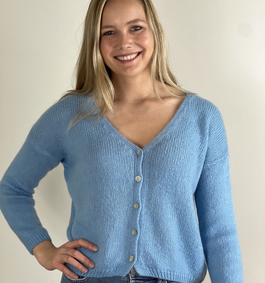 La Maison Knitwear | Mohair Cardigan With Buttoned Front (In A Variety Of Shades) - La Maison