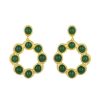 La Maison Earrings | Wanda Hoop Earrings Green Malachite - La Maison