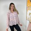 La Maison Blouses And Tops | Oriental Flower Ruffle Blouse - La Maison