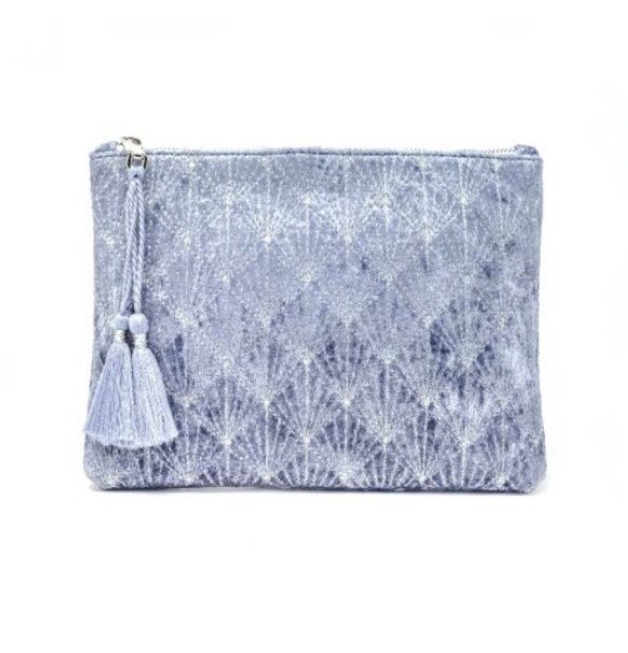 La Maison Accessories | Astoria Velvet Pouch Grey - La Maison