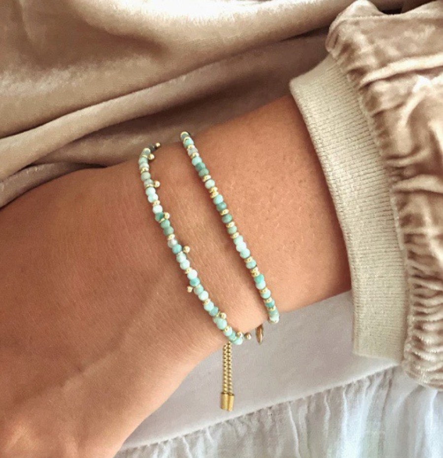 La Maison Bracelets | Boho Betty Harmony Amazonite Gold Bracelet - La Maison