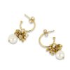 La Maison Earrings | Hollie Hoop Earrings With Freshwater Pearls - La Maison