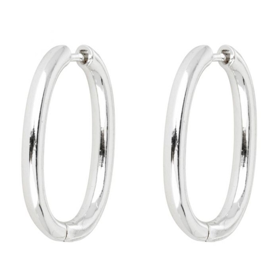 La Maison Earrings | Gaby Hoop Earrings Silver - La Maison