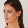 La Maison Earrings | Kensington Gold Lace Hoop Earrings - La Maison