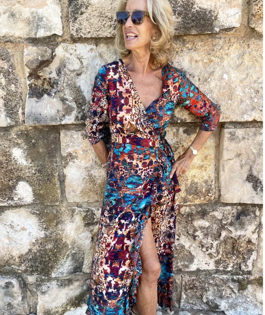 La Maison Dresses And Skirts | Sophia Alexia Moroccan Mirage Ruffle Wrap Dress - La Maison