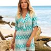 La Maison Dresses And Skirts | Sophia Alexia Diamond Blue Beach Shirt - La Maison