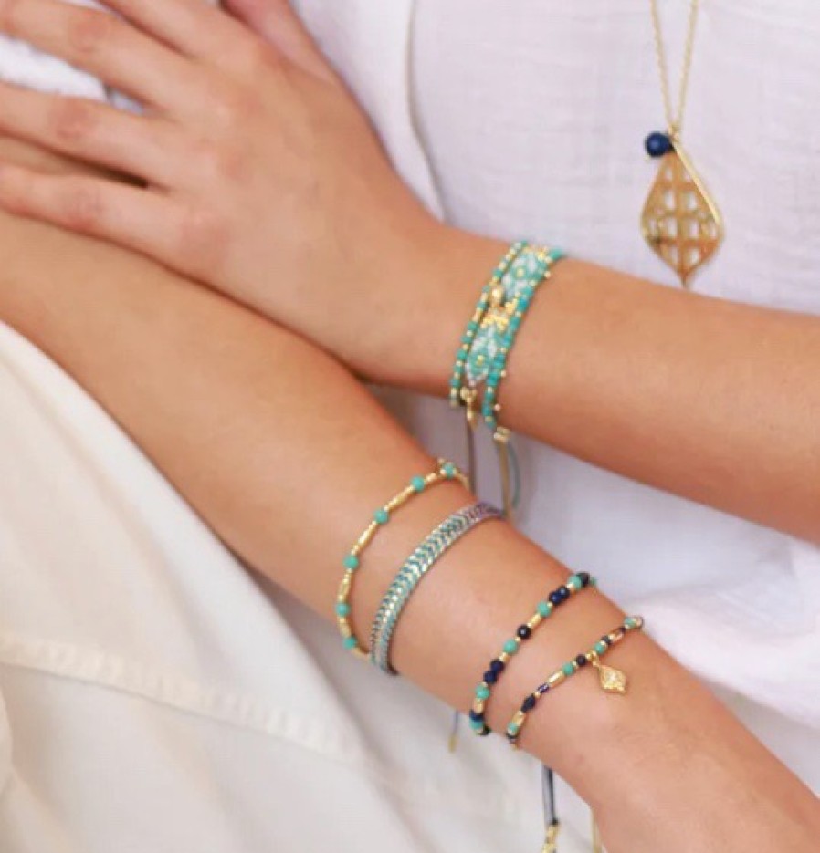 La Maison Bracelets | Boho Betty Desire Turquoise Beaded Friendship Bracelet - La Maison