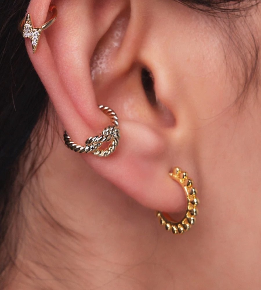 La Maison Earrings | Ashiana Amaya Gold Hoop Earrings - La Maison