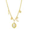 La Maison Necklaces | Dion Charm Necklace In Gold And Pearl - La Maison