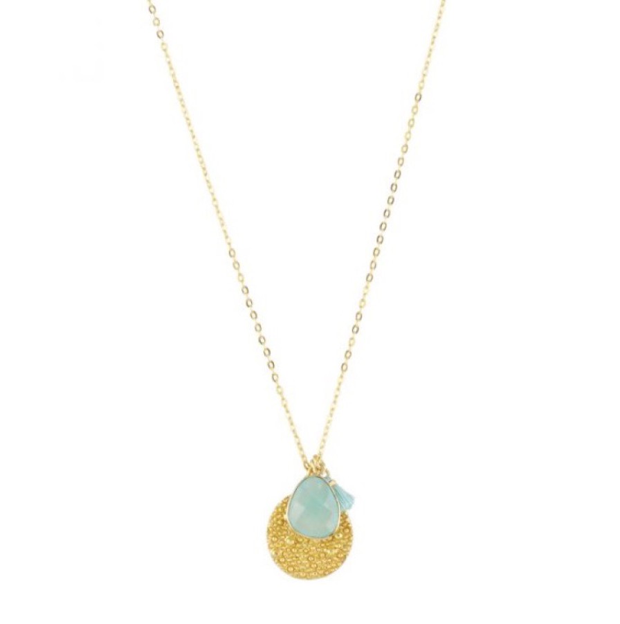 La Maison Necklaces | Spell Charm Necklace Aqua Chalcedony - La Maison